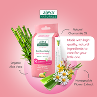 Aleva Naturals Bamboo Baby Hand and Face Wipes 30 Count