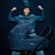 Cybex Platinum Priam Carry Cot Limited Edition - Rebellious Luxury Denim Blue