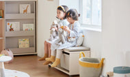 iloom Eddi Kids Cushioned Storage Bench with 2 Bins 950W