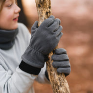 Jan & Jul Kids Fleece Gloves Dark Grey