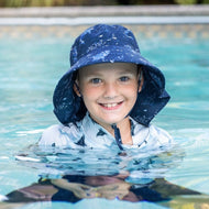 Jan & Jul Kids Aqua-Dry Xplorer Hat Navy Whale Play