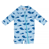 Jan & Jul Kids One Piece UV Sun Suit Blue Whale