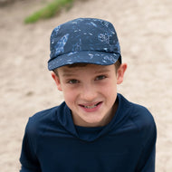 Jan & Jul Kids SunLite Cap Navy Whale Play
