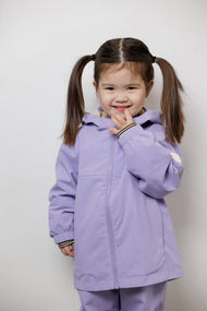 Kidorca Tofino Kids Rain Jacket - Lilac / Floral
