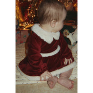 Konges Slojd Christmas Romper Dress GRS Red Dahlia