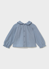 Mayoral Baby Textured Blouse - Light Blue