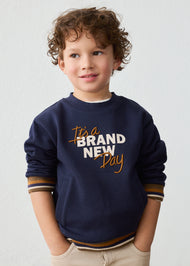 Mayoral Boy Embroidered Sweatshirt - Ink