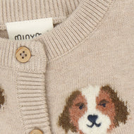 Minymo Knit Cardigan Beige Melange