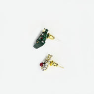 Nemibaby Earrings Christmas Tree & Deer 925 Sterling Silver Pins