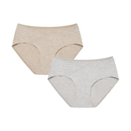 Nest Designs Bamboo Jersey Nest Bump Women's Underwear 2-Pack Warm Taupe/Charcoal