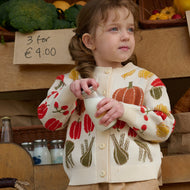 Petite Revery Veggie Jacquard Cardigan
