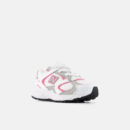 New Balance 408 Bungee Lace Shoes White With Pink Satin