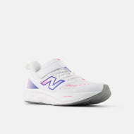 New Balance 625 Hook & Loop Shoes White With Pink Heat And Bluebird