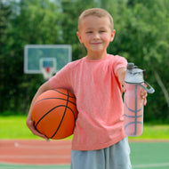 O2Cool 20 oz Mist 'N Sip 2-in-1 Misting Water Bottle - Basketball
