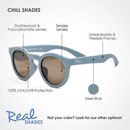 Real Shades Chill Unbreakable UV Fashion Sunglasses Steel Blue