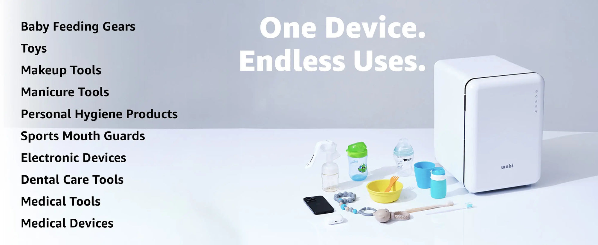 Introducing the Wabi UVC LED Sanitizer & Dryer 360