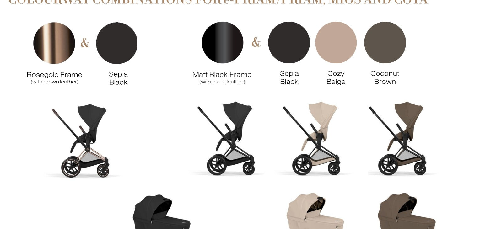 Cybex Platinum 2026 Colourways: Sepia Black, Cozy Beige, and Coconut Brown