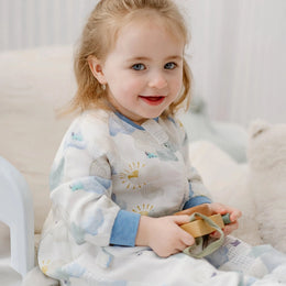 Nest Designs 0.6 TOG Long Sleeve Footed Sleep Bag Fluffy Puffs