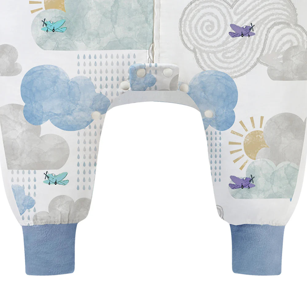 NEST DESIGNS Nest Designs 0.6 TOG Long Sleeve Footed Sleep Bag Fluffy Puffs with fold-over mittens featuring rounded ears and img 6/6