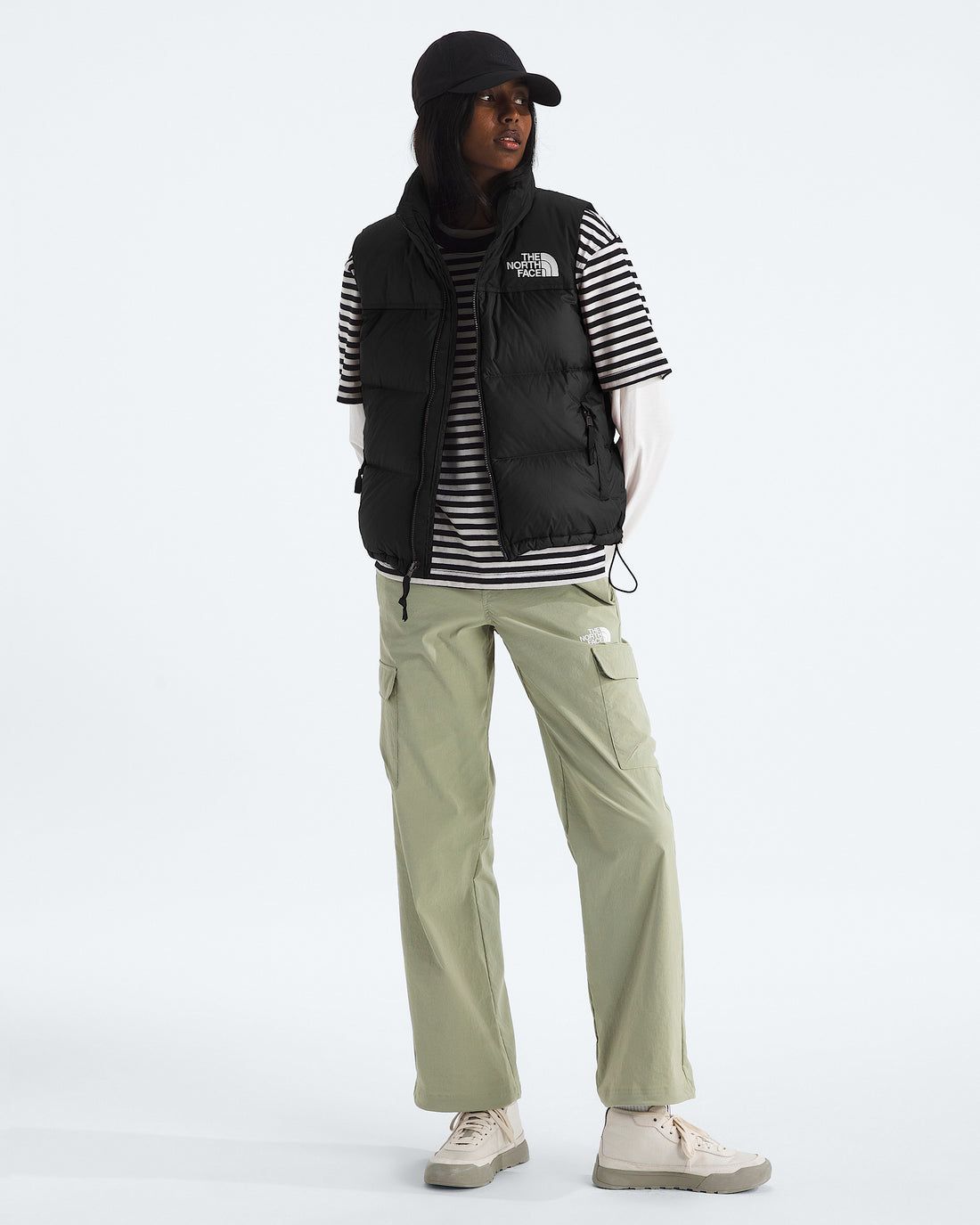 The North Face Women’s 1996 Retro Nuptse Vest in TNF Black, alternate front view