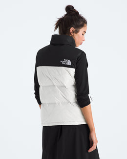 The North Face Women’s 1996 Retro Nuptse Vest - White Dune/TNF Black/Recycled Down