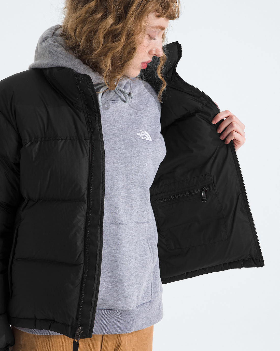 The North Face Women’s 1996 Retro Nuptse Jacket in TNF Black/Recycled Down, interior detail