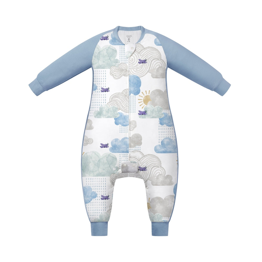 Nest Designs 1.0 TOG Raglan Long Sleeve Footed Sleep Bag Fluffy Puffs