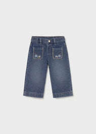 Mayoral Baby Denim Pants With Pockets - Medium Denim