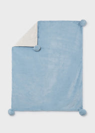 Mayoral Baby Pom-Pom Blanket - Sky