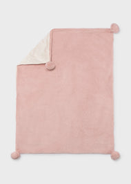Mayoral Baby Pom-Pom Blanket - Baby Rose