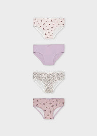 Mayoral Girl 4-Pack Briefs - Mauve
