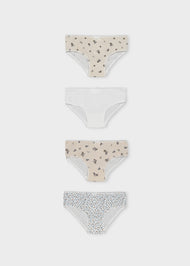 Mayoral Girl 4-Pack Briefs - Light Khaki