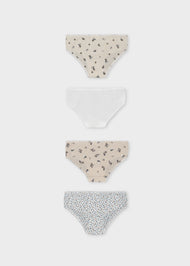 Mayoral Girl 4-Pack Briefs - Light Khaki