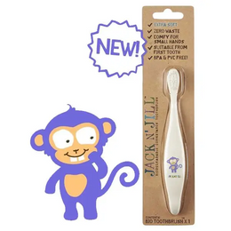 Jack N Jill Bio Toothbrush - Monkey Design - Compostable & Biodegradable Handle