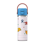 Hydro Flask Kids 18 oz Wide Mouth Bottle With Covered Straw Cap And Boot