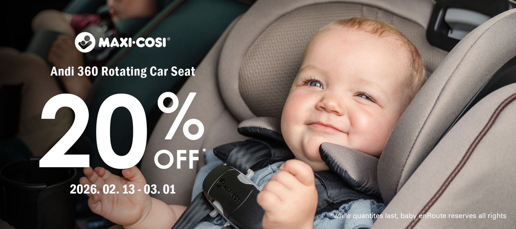 Maxi Cosi Andi 360 Rotating Car Seat in Taupe 20 Percent Off Promotion