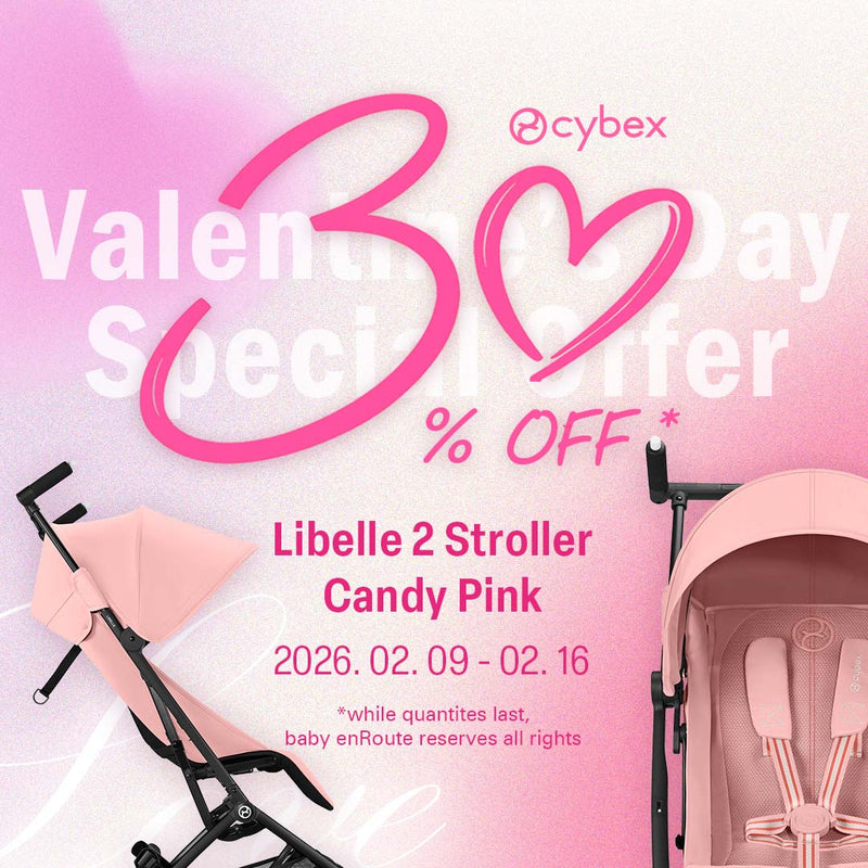 Cybex Libelle 2 Candy Pink lightweight stroller Valentine’s Day sale square banner