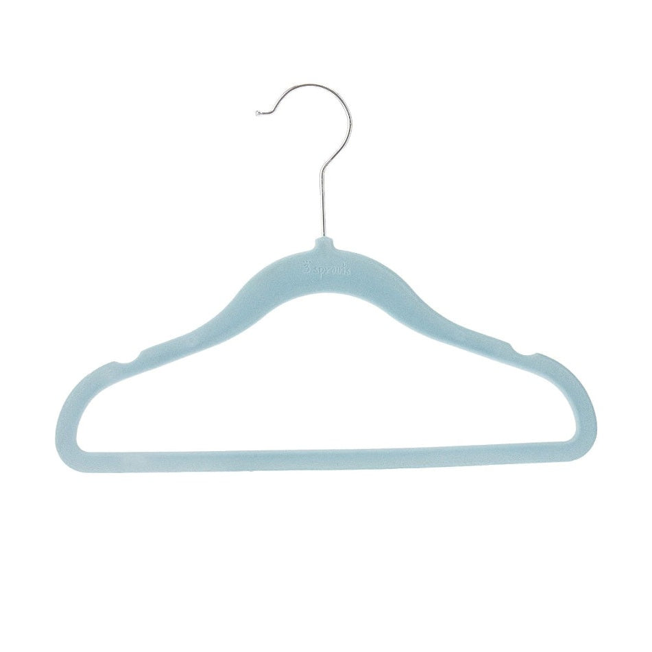 3 Sprouts blue velvet non-slip baby hangers, set of 10