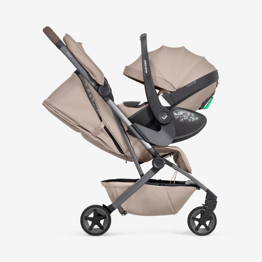 Joolz Aer² Car Seat Adapter Set - adapters with infant car seat and stroller seat