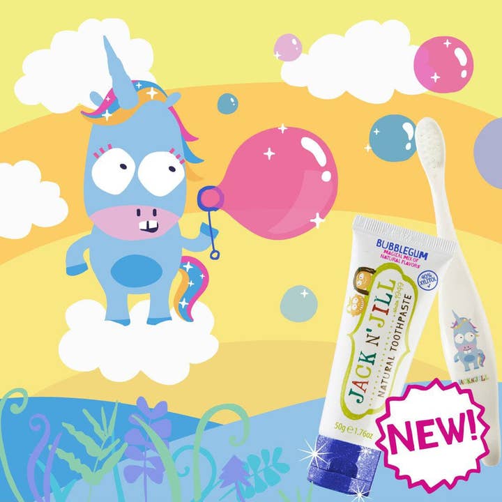 Jack N Jill Natural Toothpaste -Bubblegum Flavor - 50g - Organic & Fluoride-Free