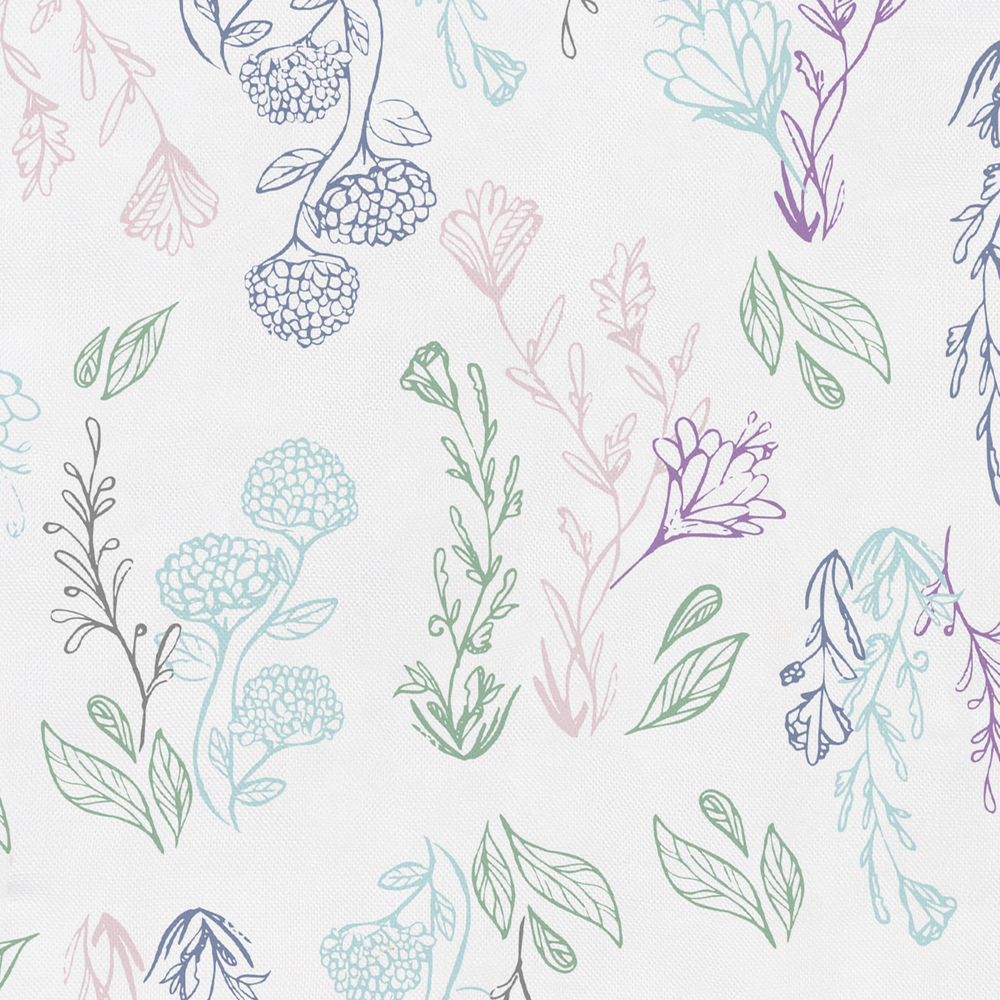 NEST DESIGNS Nest Designs 4 Layer Washcloth Set 3 Pack Assorted Color hand-drawn botanical pattern with berries and wildflower img 10/10