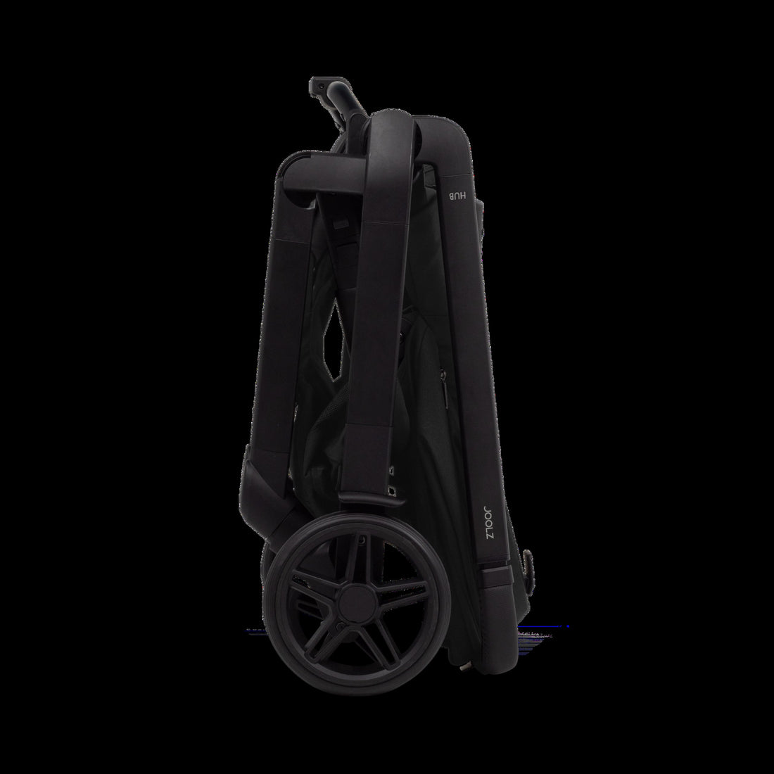 Joolz Hub² Compact Stroller - Space Black folded side view