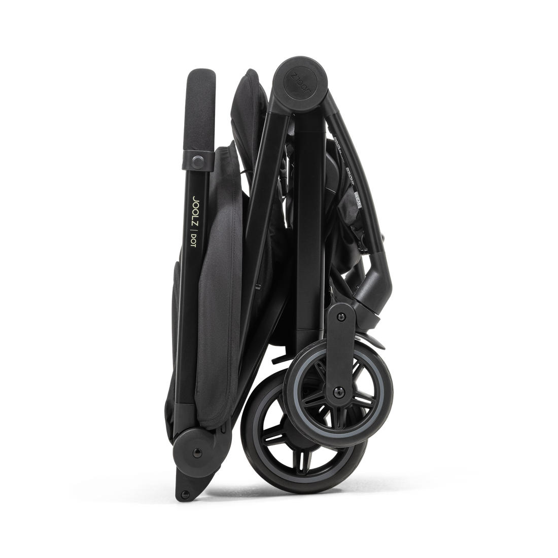 Joolz Dot Lightweight Stroller - Space Black folded side view