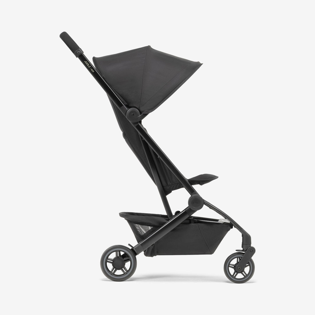 Joolz Dot Lightweight Stroller - Space Black side view with seat upright