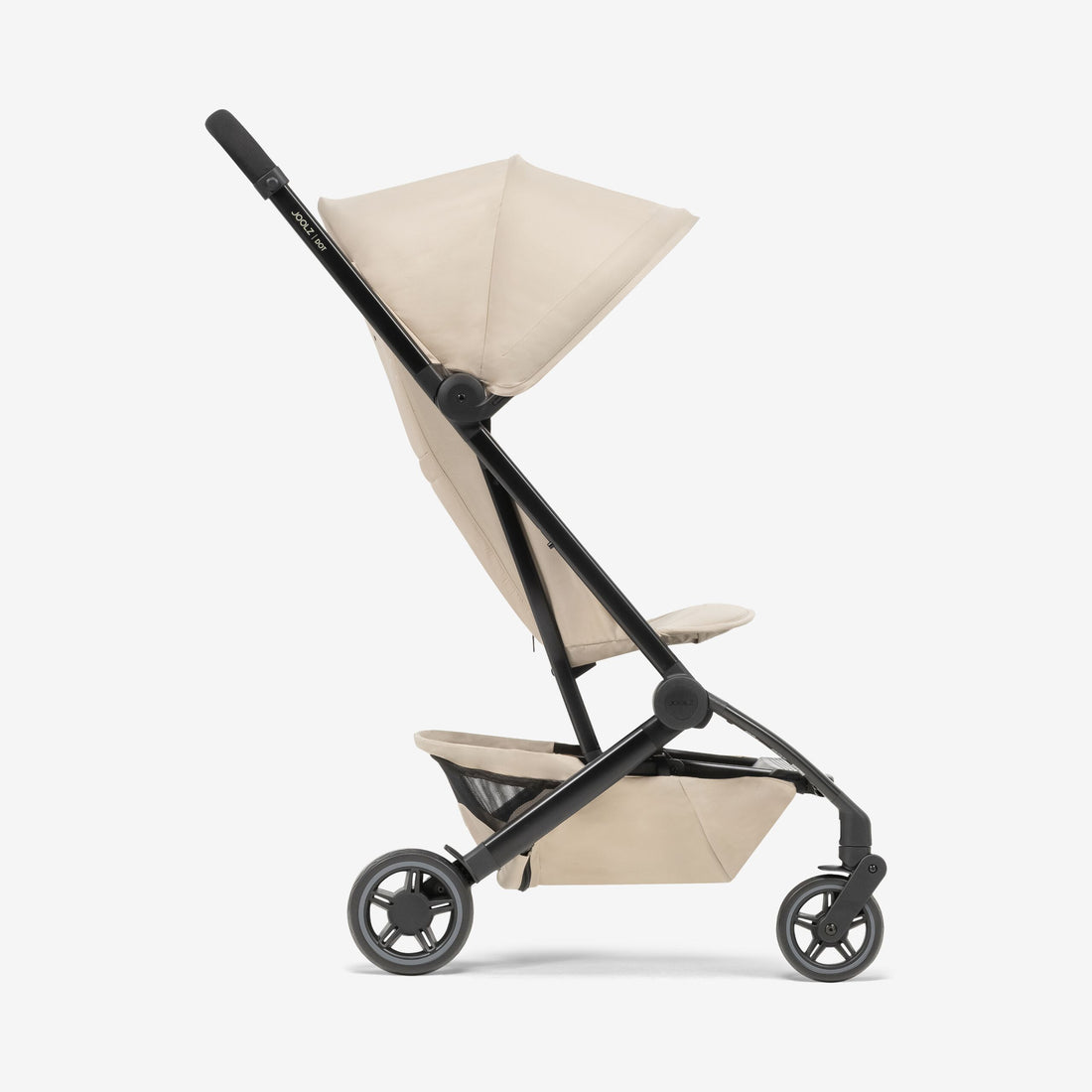 Joolz Dot Lightweight Stroller - Dune Beige side view with seat upright