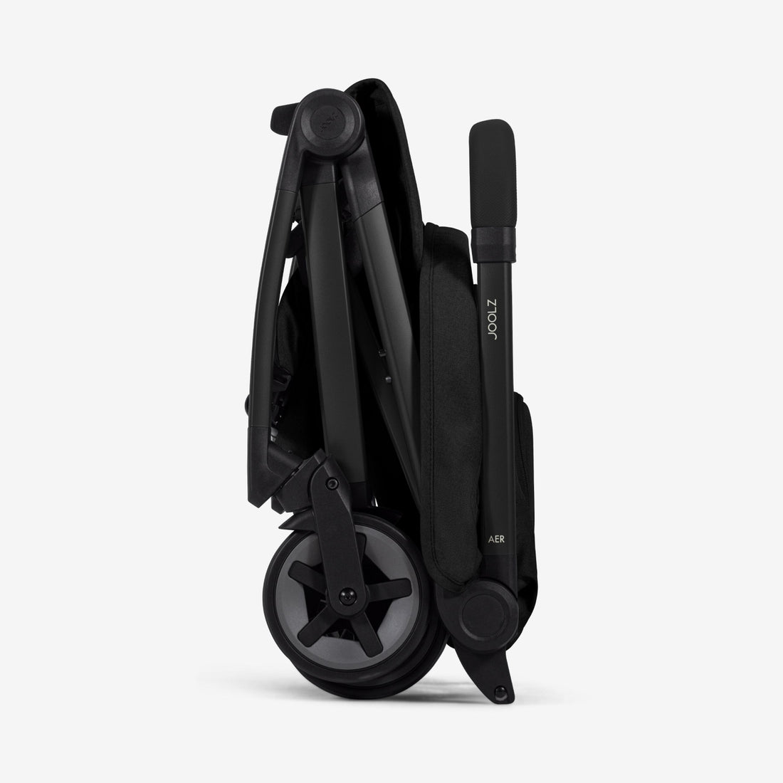 Joolz Aer² Lightweight Stroller - Space Black folded side view