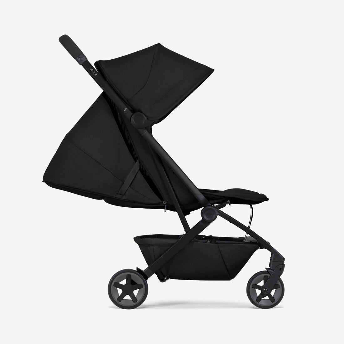 Joolz Aer² Lightweight Stroller - Space Black side view with seat reclined