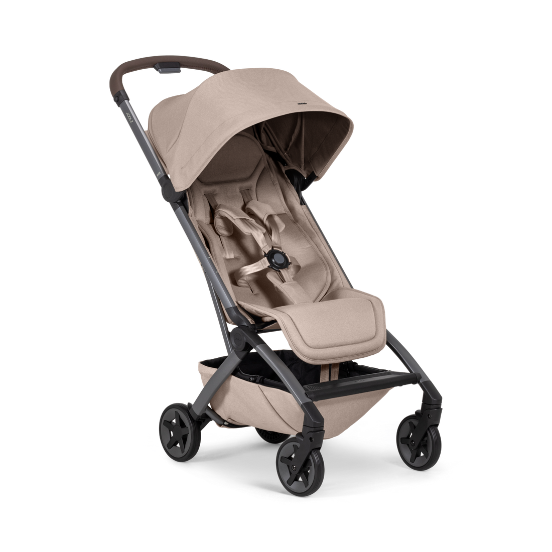 Joolz Aer² Lightweight Stroller - Sandy Taupe front three-quarter view