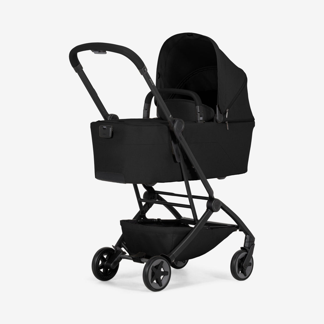 Joolz Aer² Cot - cot on stroller front three-quarter view