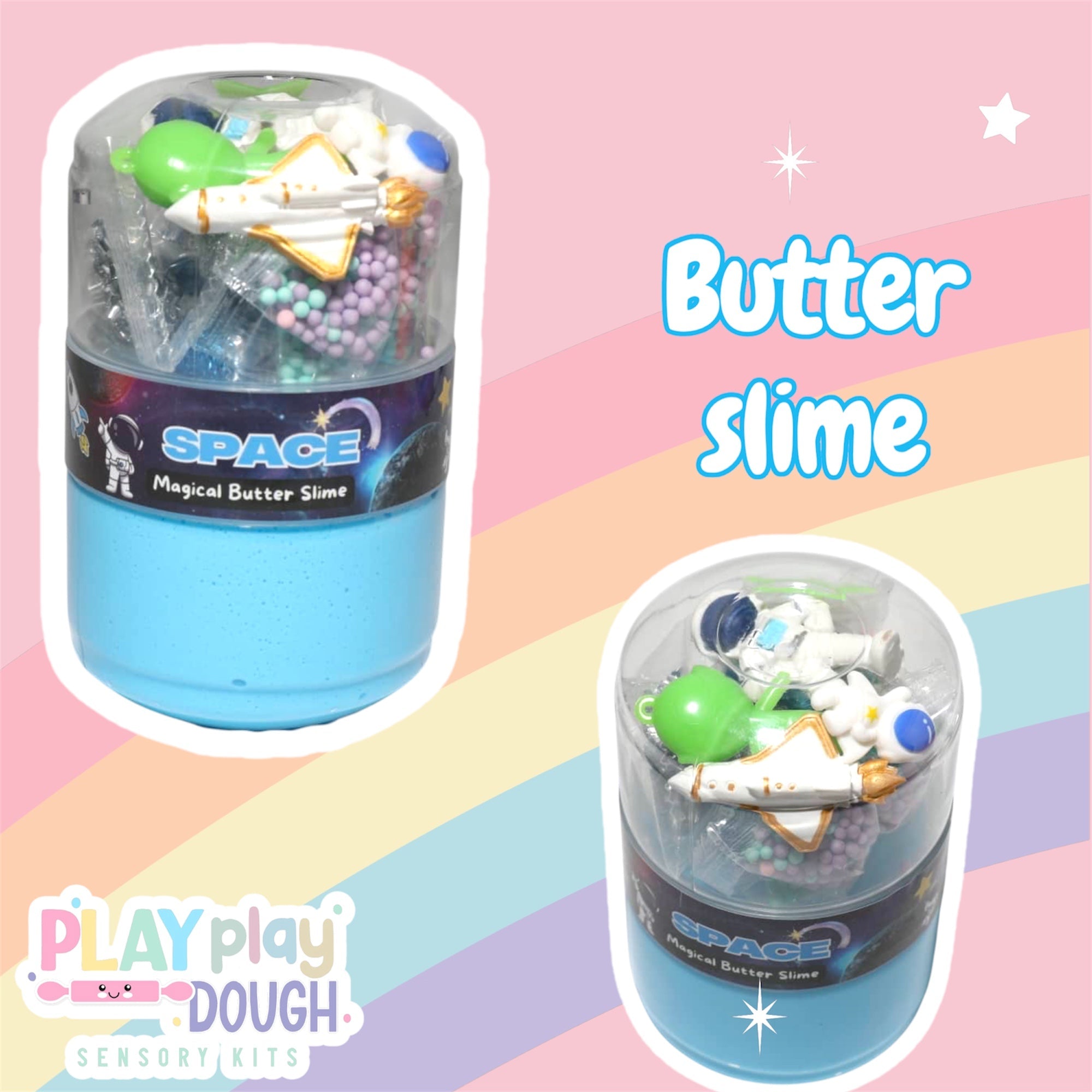 Play Play Dough Space Slime Jar